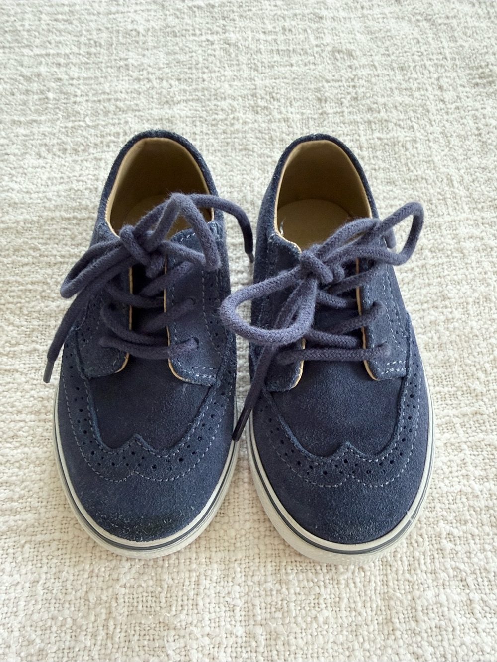 Janie and Jack 8 Toddler Suede Lace-Up Oxford Shoes